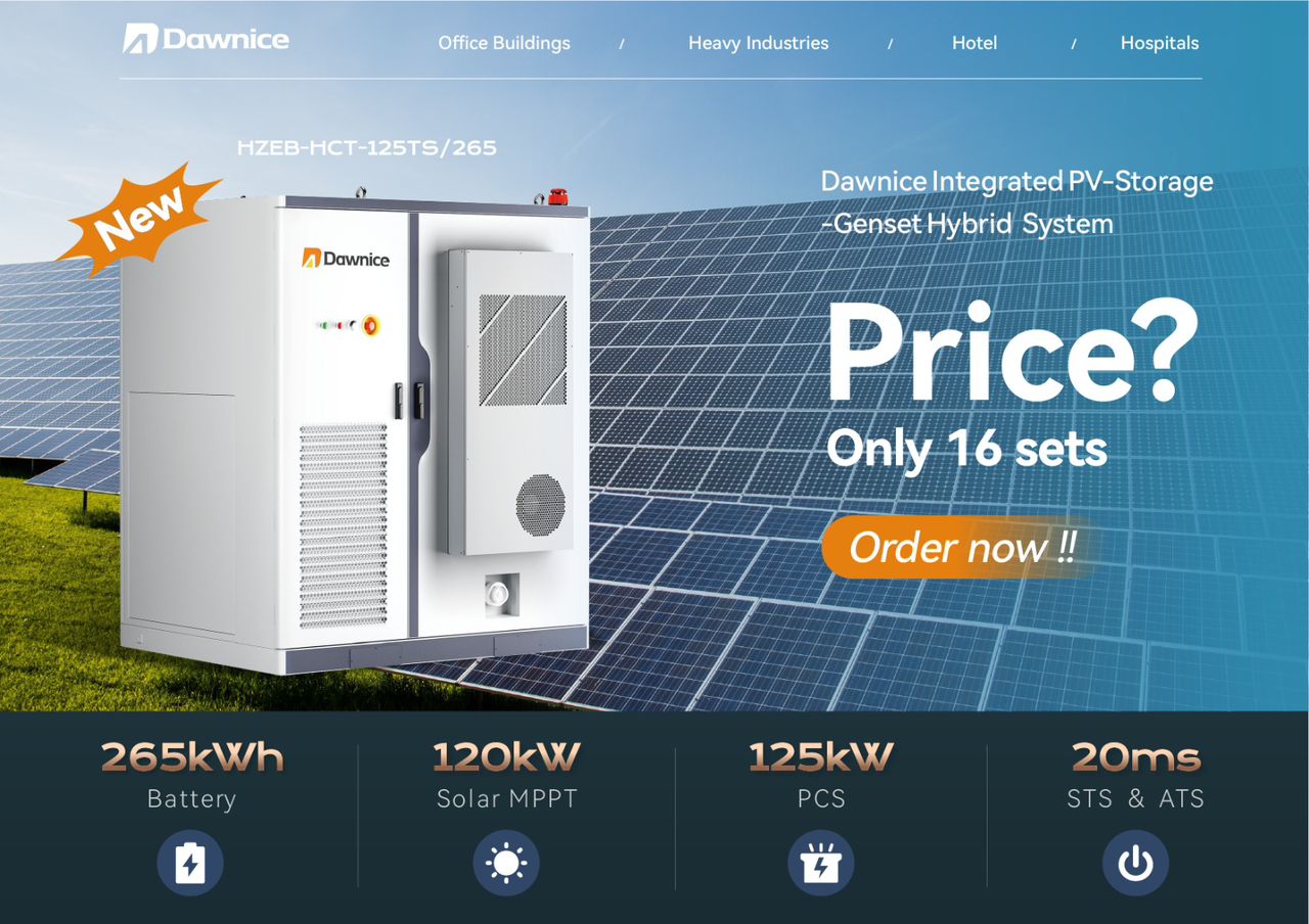 Armoire Industrielle Batterie 265 kWh + Onduleur 125 kW