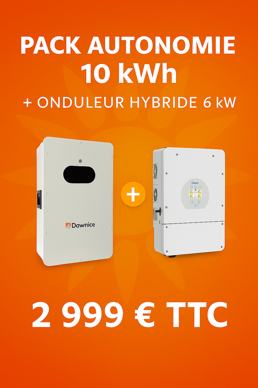 ⚡ Pack Autonomie 10 kWh – Onduleur Deye SUN 6 kW